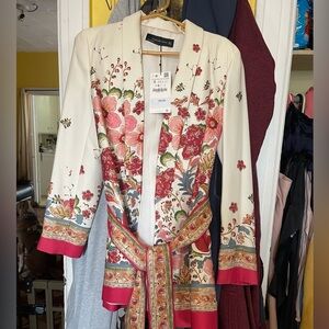 Zara floral blazer brand new